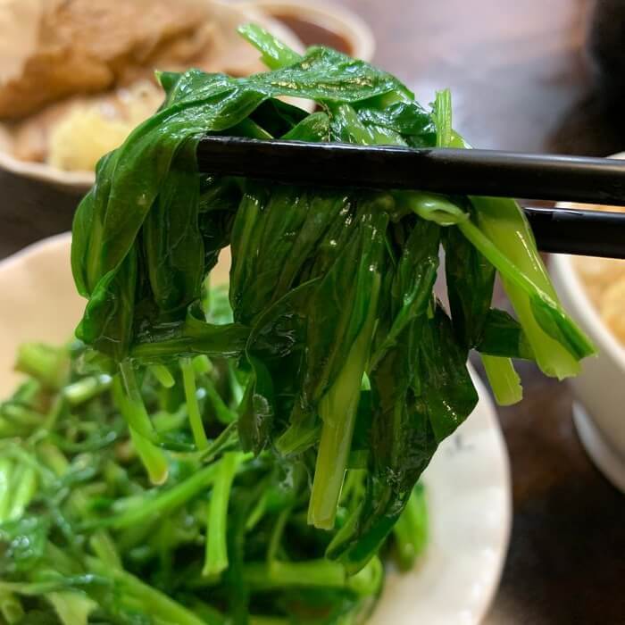 [新竹美食] 阿明滷肉飯，空心菜