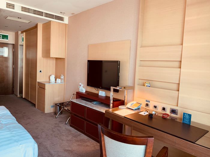 [台南安平住宿]臺邦商旅。商務商人房房間內部