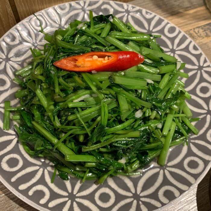 505THAI泰式定食/新竹竹北泰式異國料理/有合菜也有套餐/竹北中正東路泰國菜推薦 - 第16張圖 新竹竹北泰式異國料理/505THAI泰式定食/清炒空心菜