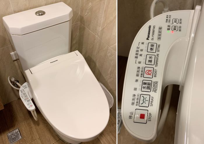 雲林斗六住宿推薦/緻麗伯爵酒店/PANASONIC免治馬桶DL-F509BTWS